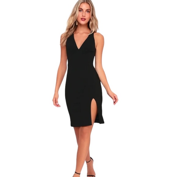 NWT Lulus Total Knockout Black Backless Cutout Bodycon Dress - XL - Picture 4 of 16
